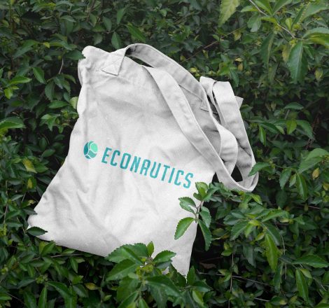 Econautics - Reusable Tote Logo (White)